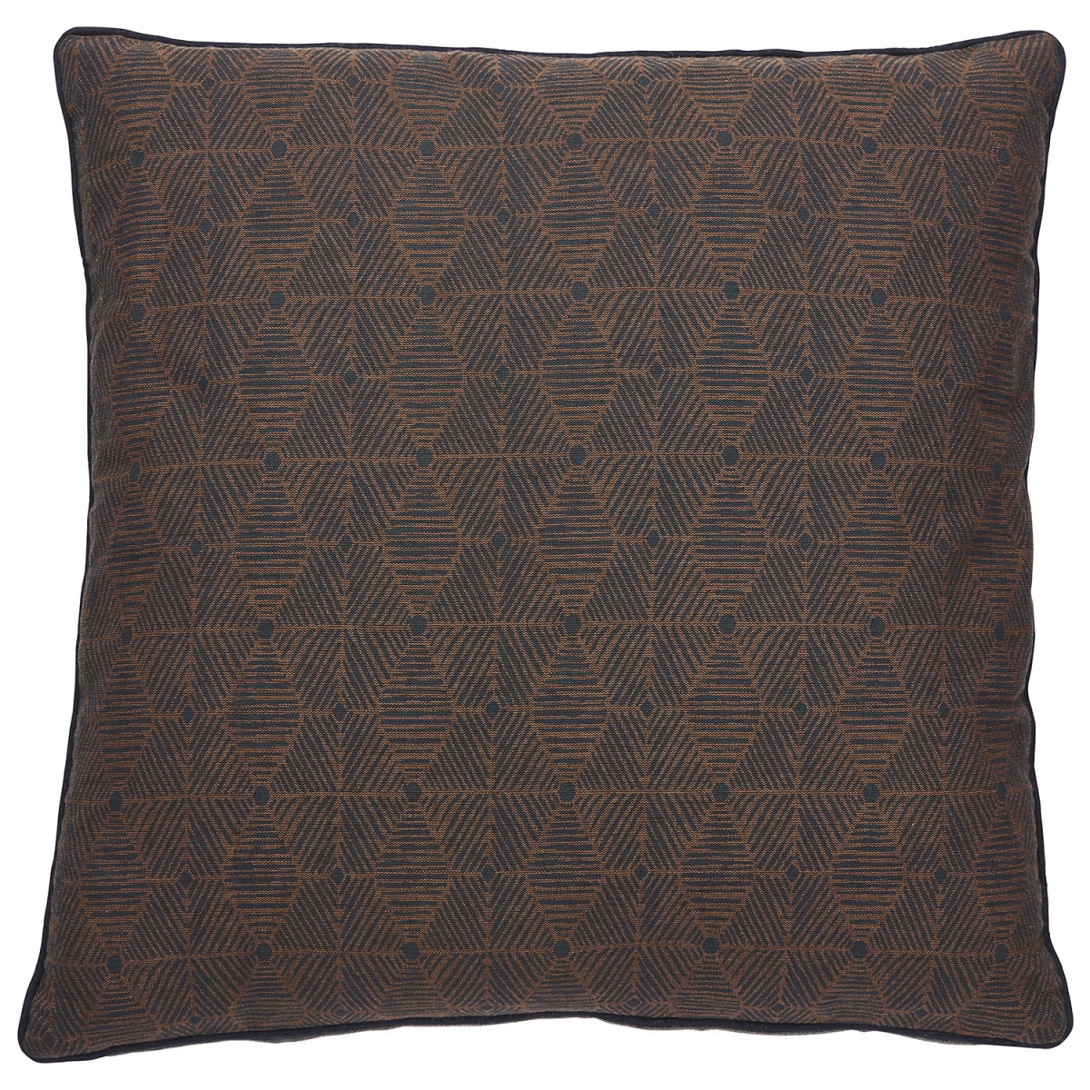 Plw102846 18 X 18 In. Montparnasse Tabitha Brown & Indigo Geometric Poly Throw Pillow