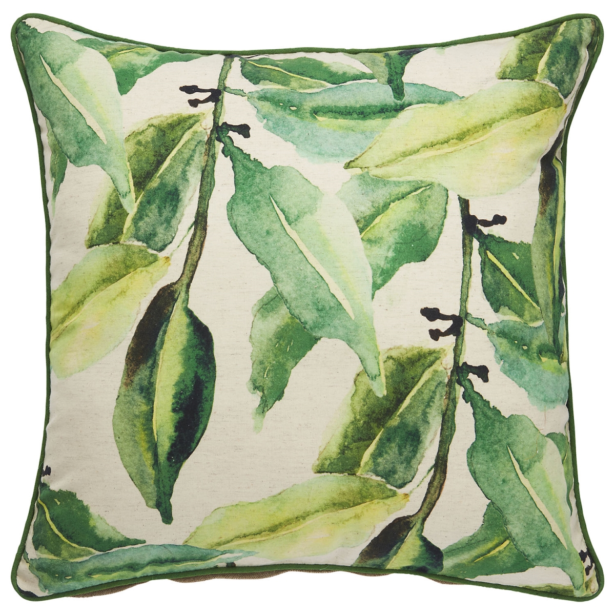 Plw102863 22 X 22 In. Verdigris Jade Green & White Floral Poly Throw Pillow