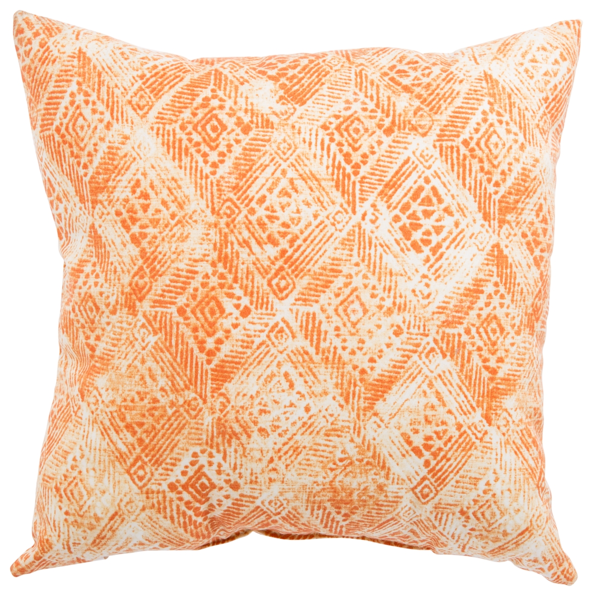 Plp100078 18 X 18 In. Veranda Darrow Fresco Orange & White Ikat Indoor & Outdoor Throw Pillow