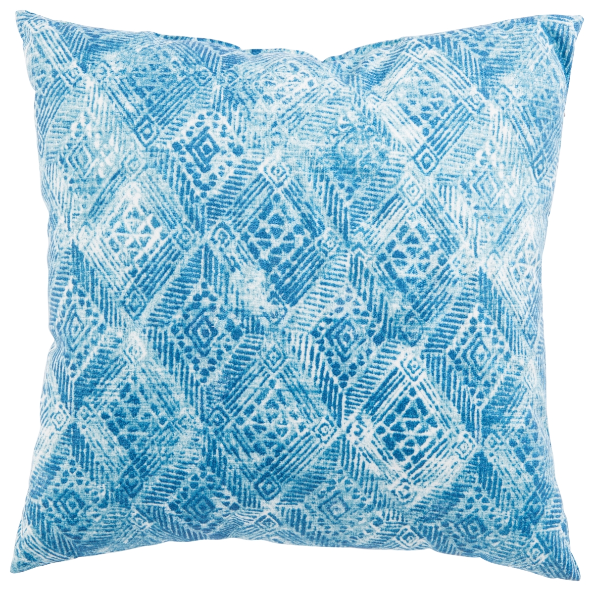 Plp100081 20 X 20 In. Veranda Darrow Fresco Blue & White Ikat Indoor & Outdoor Throw Pillow