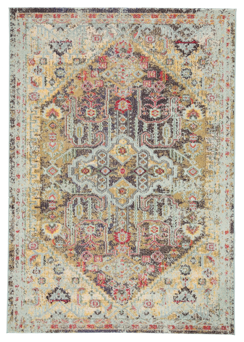 Rug141586 5 Ft. 3 In. X 7 Ft. 6 In. Amuze Syros Medallion Power Loomed Contemporary Rectangle Area Rug, Multicolor