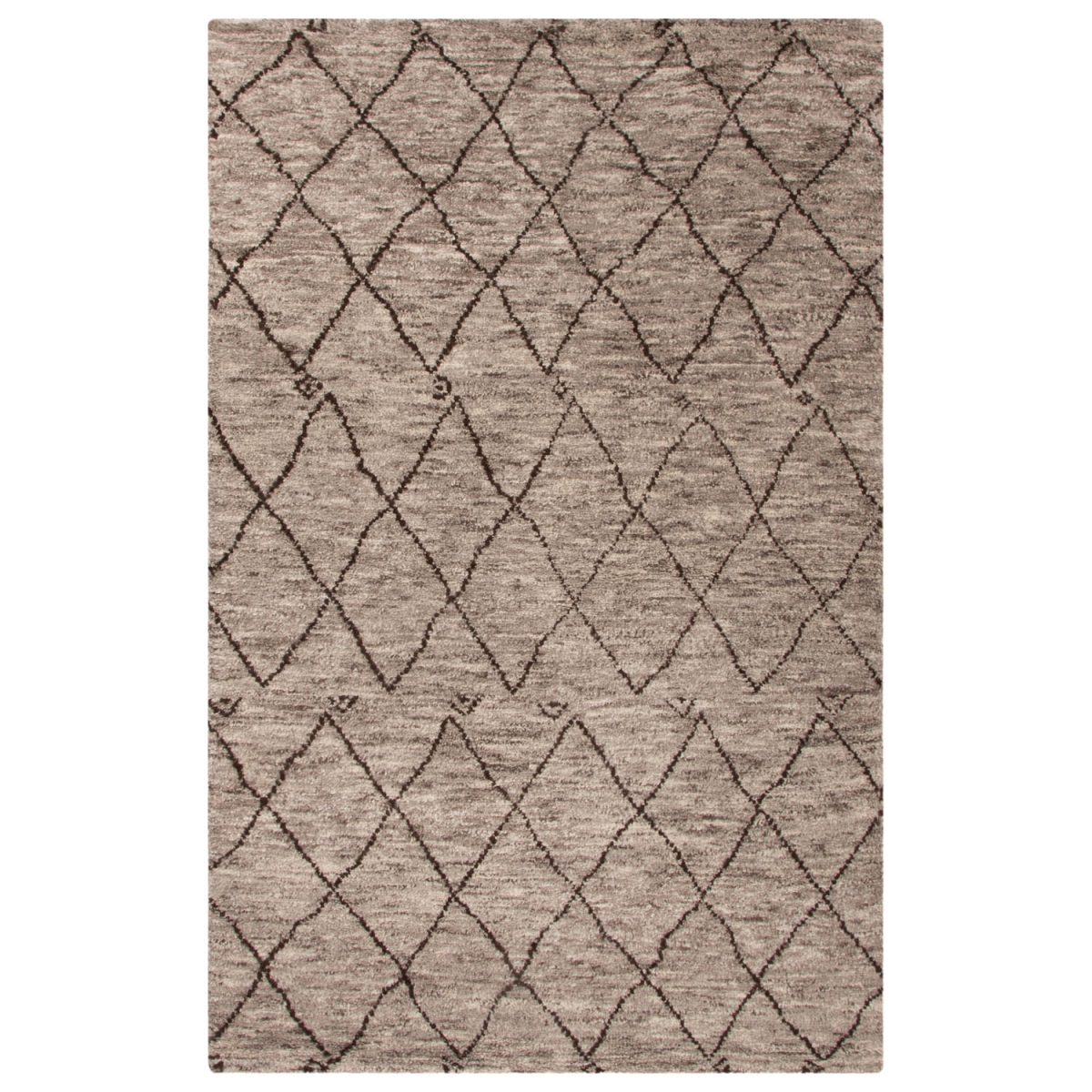 Rug128138 Zuri Persian 3.5 By 25 Hand Knotted Wool Batten Design Rectangle Rug, Chateau Gray - 2 X 3