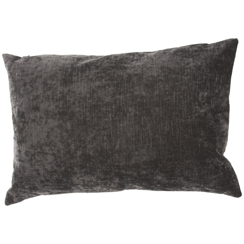 Plc100897-p Luxe Design Rectangle Pillow, Charcoal Gray - 16 X 24 In.