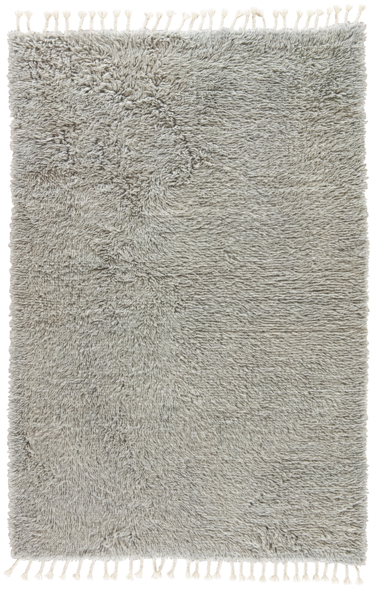 Rug133885 5 X 8 Ft. Tala Hand-knotted Solid Light Gray Area Rug