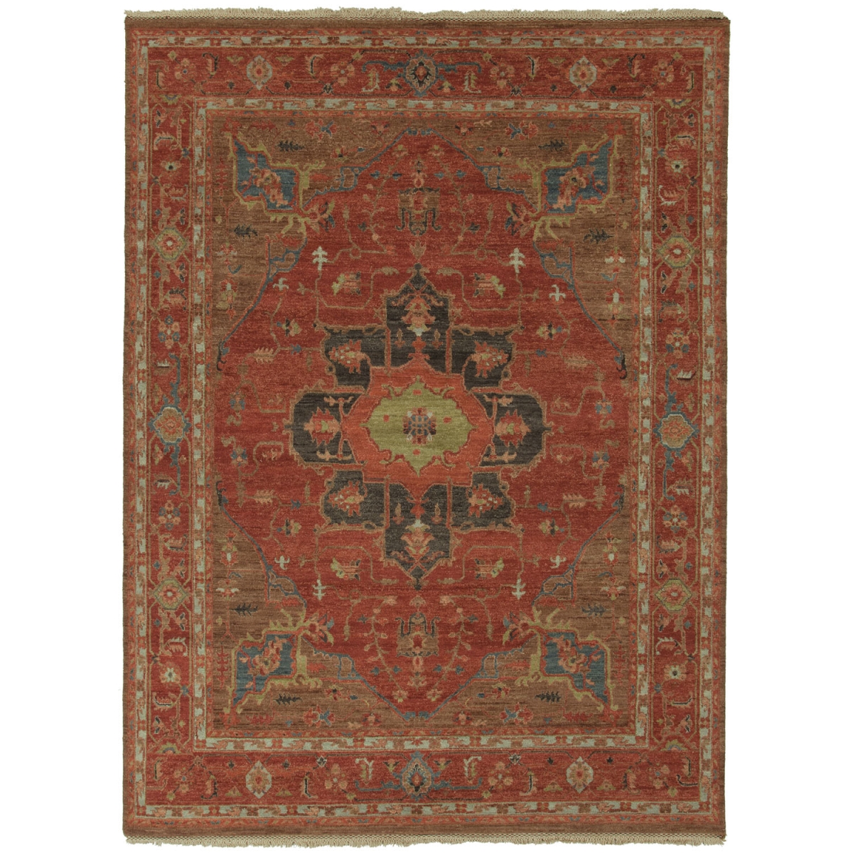 Rug104272 2 X 3 Ft. Uptown Artemis York Hand-knotted Medallion Red & Brown Area Rug