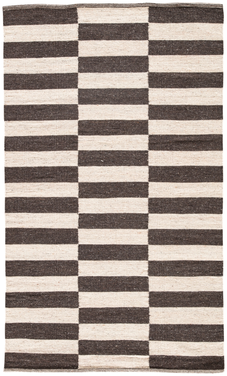 Rug139716 9 X 12 Ft. Scandinavia Nordic Demi Handmade Stripe Brown & Cream Area Rug