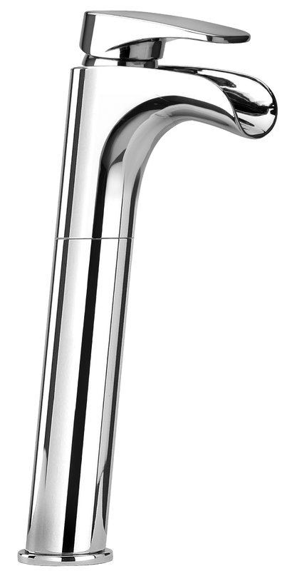 10206wfs-30 Faucets Single Loop Handle Tall Vessel Sink Faucet With Waterfall Spout With Matte Gray Finish Model