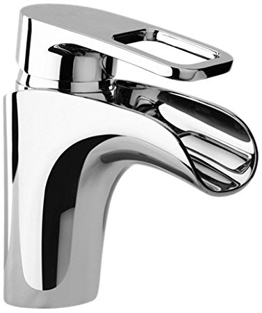 10212-30 Faucets Single Loop Handle Lavatory Faucet With Waterfall Spout Matte Gray Finish Model, Chrome