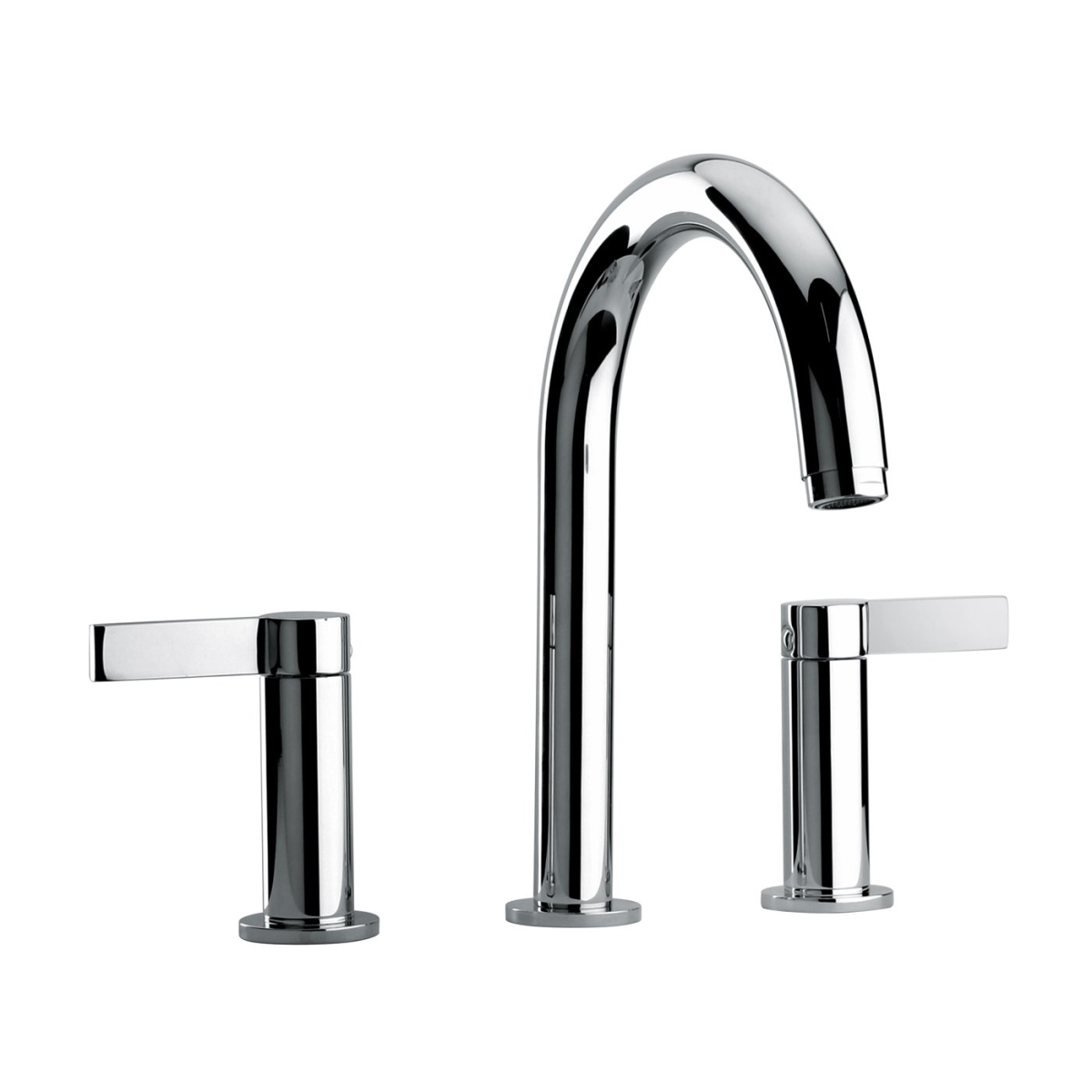 14214-30 Faucets Two Lever Handle Widespread Lavatory Faucet With Classic Spout, Matte Gray Finish Model