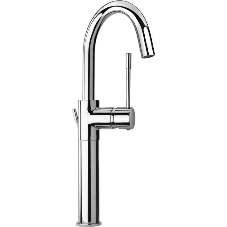16250ln-30 Faucets Single Lever Handle Tall Vessel Sink Faucet With Goose Neck Spout, Designer Matte Gray Finish Model