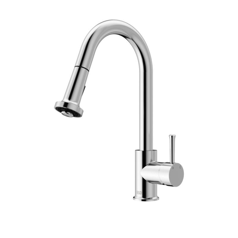 25591-30 Faucets Single Hole Kitchen Faucet With Goose Neck Spout & Pull-down Spray Head, Designer Matte Gray Finish Model
