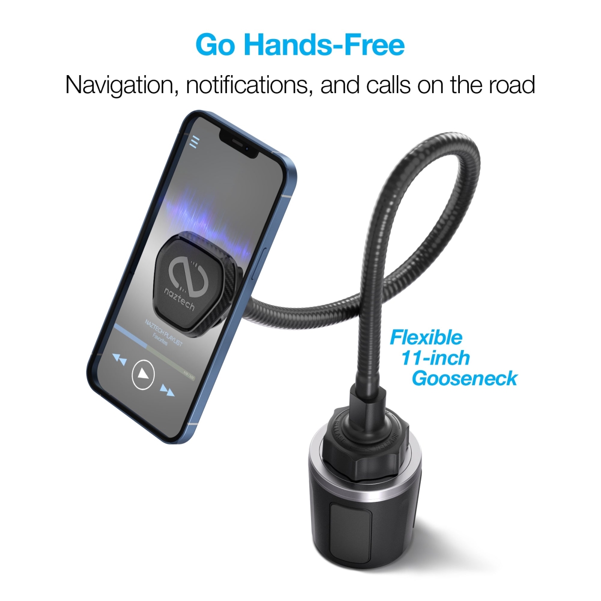 Picture of Naztech 15475-HYP Naztech MagBuddy Elite Cup Holder XL Mount (15475-HYP) Black