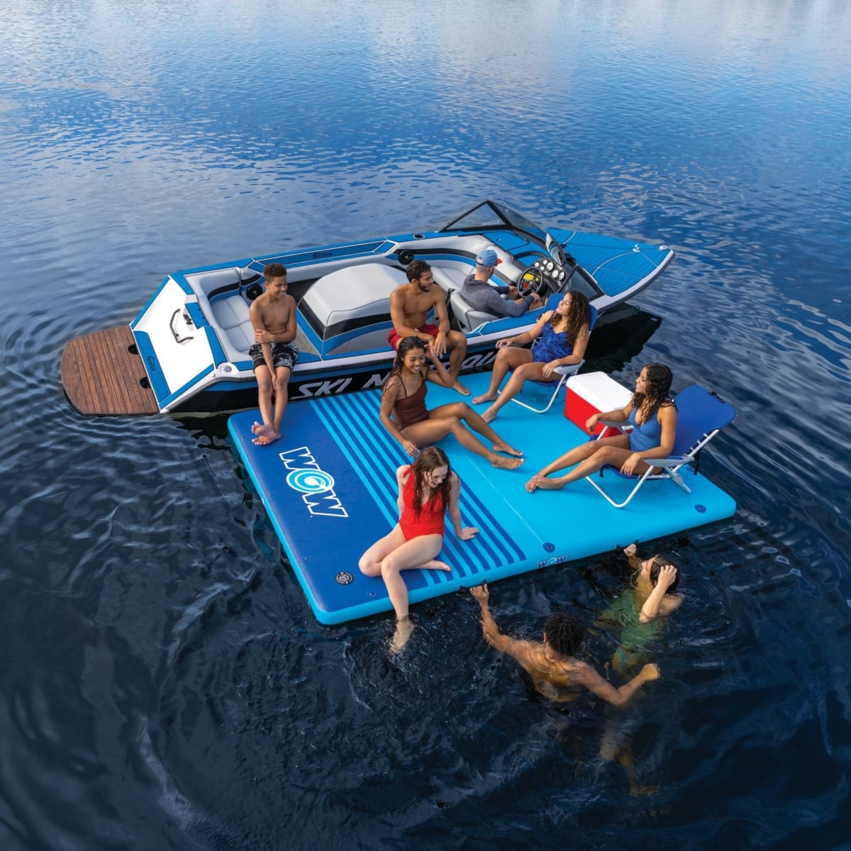 23-WIL-4962-WOW WOW Sports 10'x8'x6' Drop Stitch Vacation Station Dock