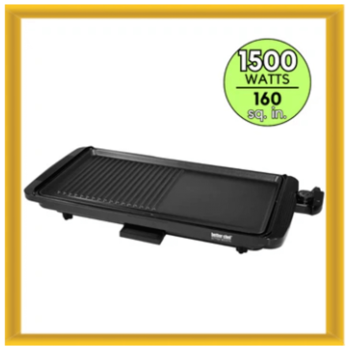Picture of Better Chef IM-347B-CP Better Chef 2-in-1 Family Size Cool Touch Electric Countertop Griddle Grill