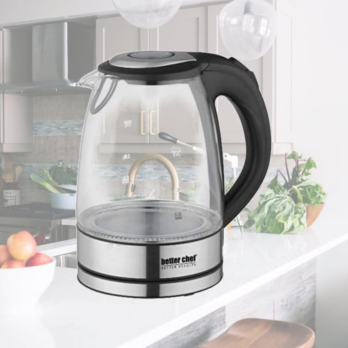 Picture of Better Chef IM-178S-CP Better Chef 1500W 7-Cup Cordless Electric Borosilicate Glass Kettle with 360 Degree Swivel Base