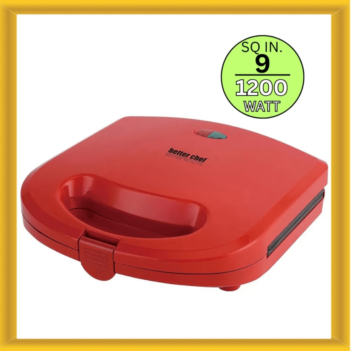 Picture of Better Chef IM-297R-WAFF-CP Better Chef Non-Stick Electric Waffle Maker - Red