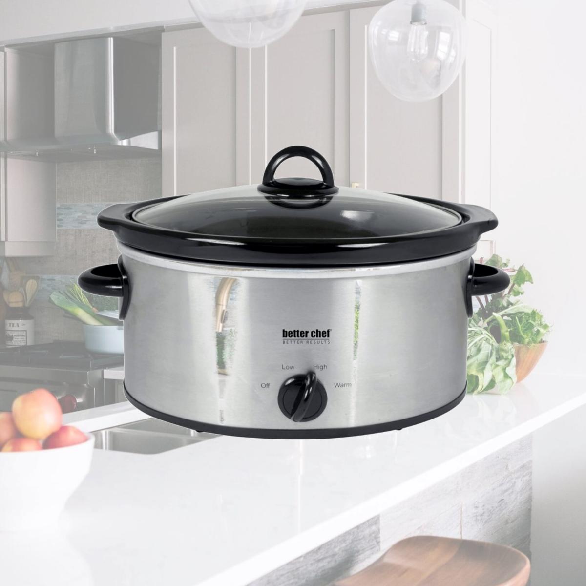 Picture of Better Chef IM-466S-CP Better Chef 4-Quart Oval Slow Cooker in Brushed Stainless Steel