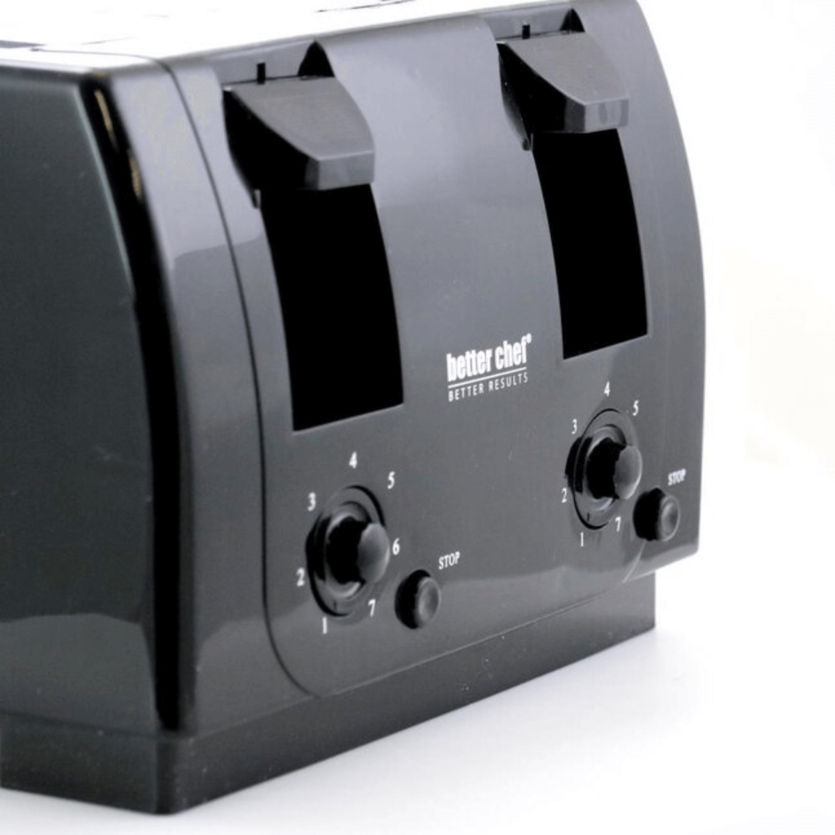 Picture of Better Chef IM-242B-4TOAST-CP Better Chef Wide Slot 4-Slice Dual Control Toaster - Black