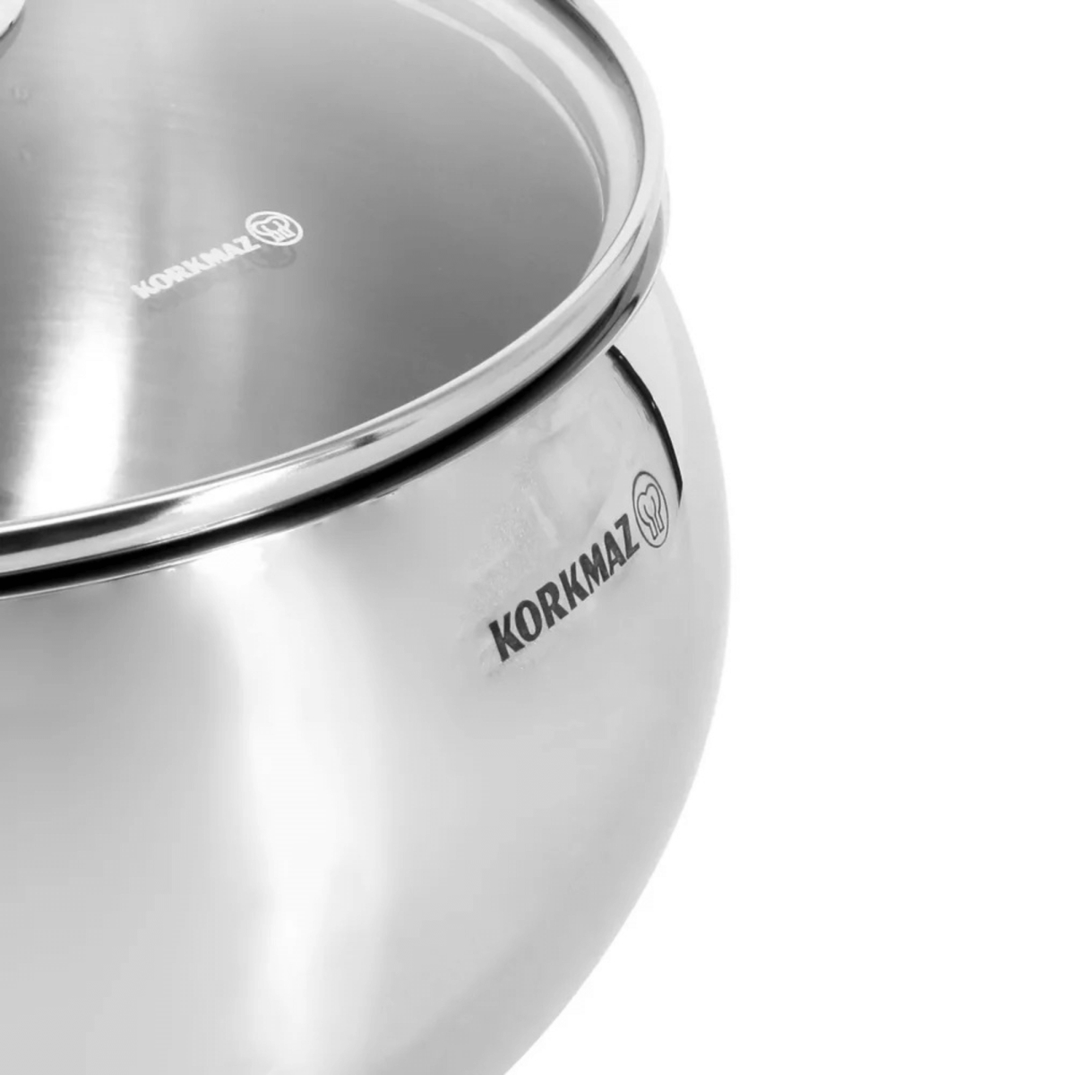 Picture of Korkmaz A1072-CP Korkmaz Tombik 2.5L Stainless Steel Casserole Dish with Lid