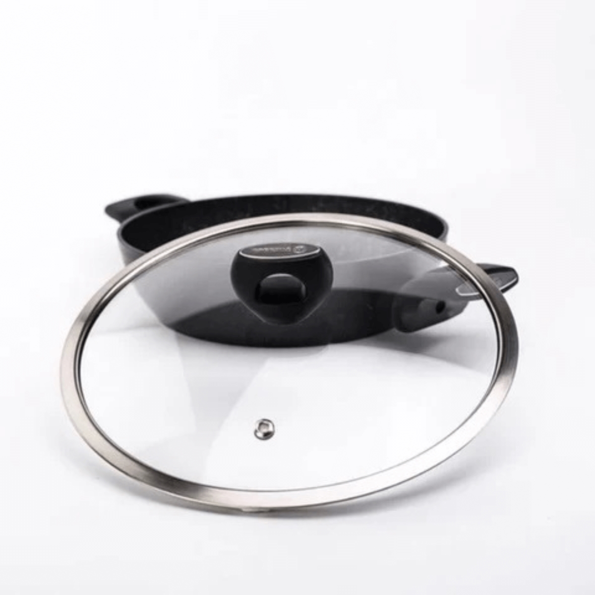 Picture of Korkmaz A2943-CP Korkmaz Nora Granita 2.2L Aluminum Non Stick Low Casserole Dish with Lid