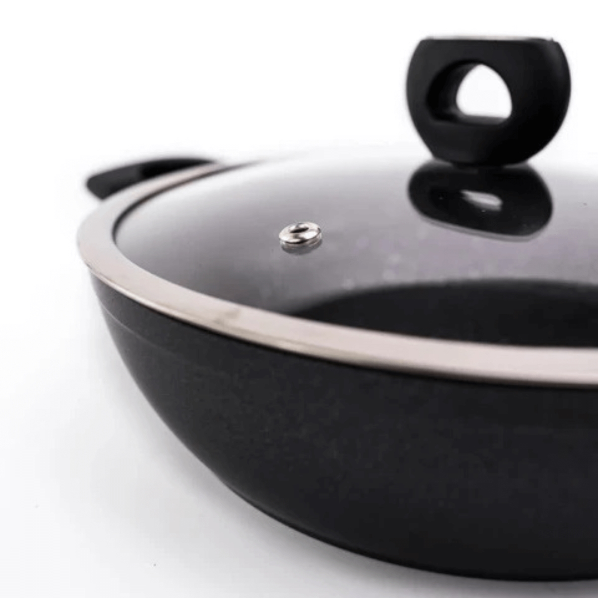 Picture of Korkmaz A2943-CP Korkmaz Nora Granita 2.2L Aluminum Non Stick Low Casserole Dish with Lid