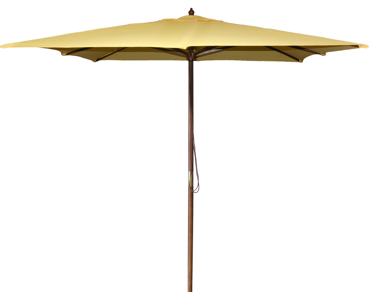 Umpsq853-can 8.5 Ft. Square Wooden Umbrella, Yellow