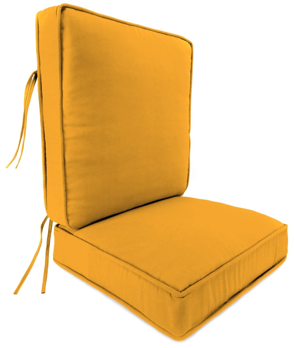 9746pk1-4242e Deep Seat Chair Cushion In Solid Yellow - 2 Piece