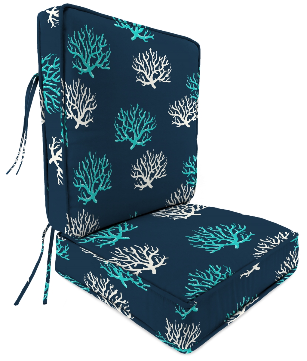 9746pk1-4391d Deep Seat Chair Cushion In Isadella Oxford Navy - 2 Piece