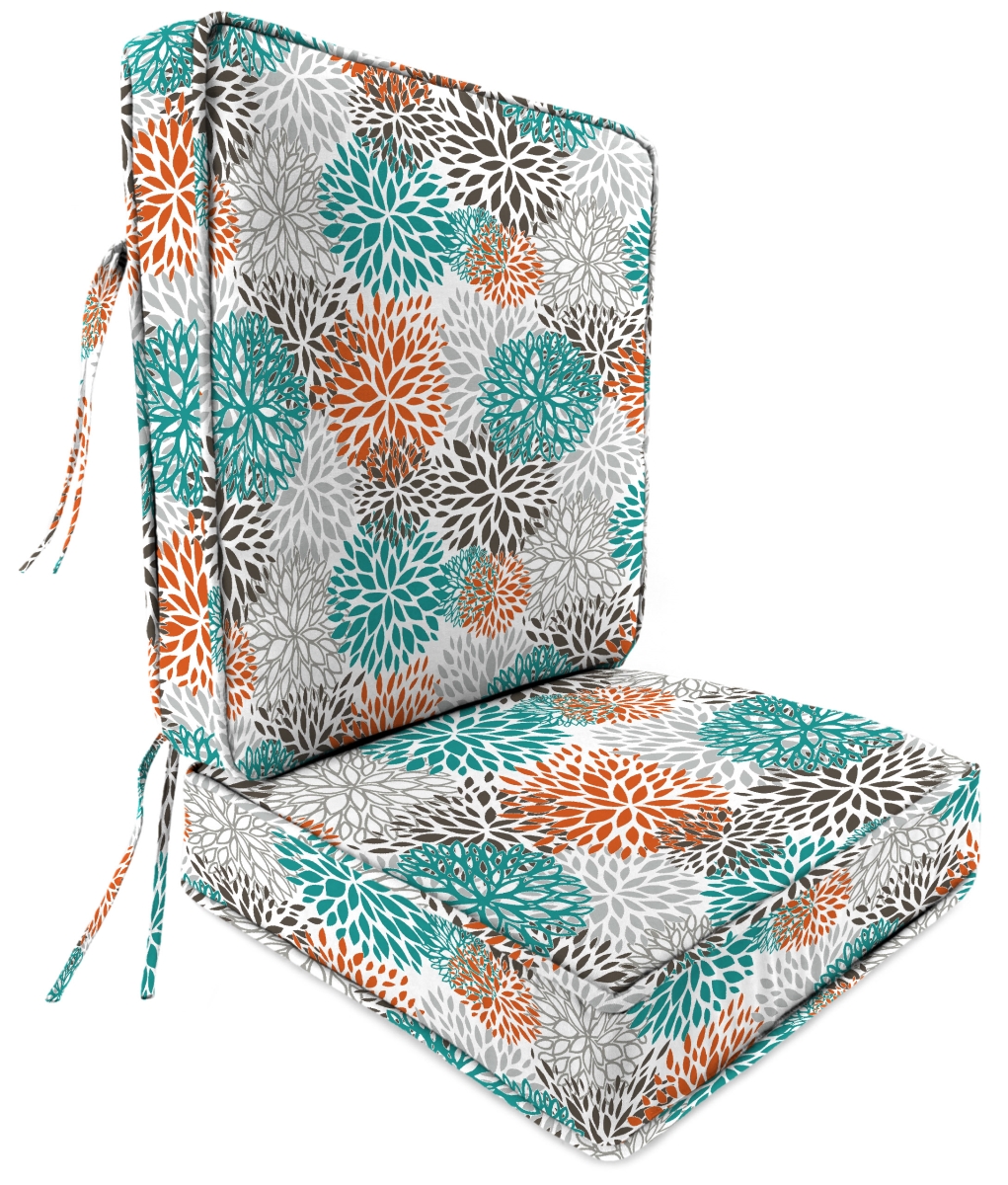9746pk1-4325d Deep Seat Chair Cushion In Blooms Pacific - 2 Piece