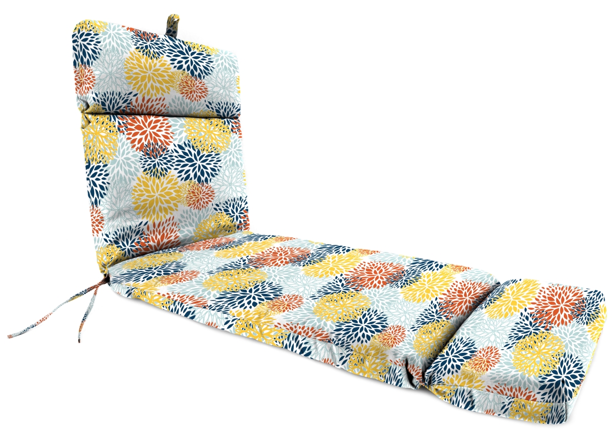9552pk1-4561d 22 X 72 X 4 In. Outdoor Chaise Cushion In Blooms Pearl