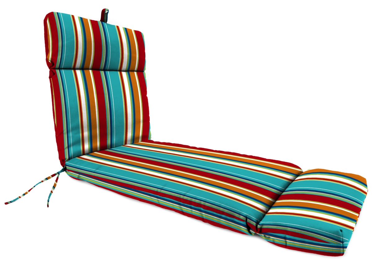 9552pk1-4243d 22 X 72 X 4 In. Outdoor Chaise Cushion In Covert Stripe Fiesta