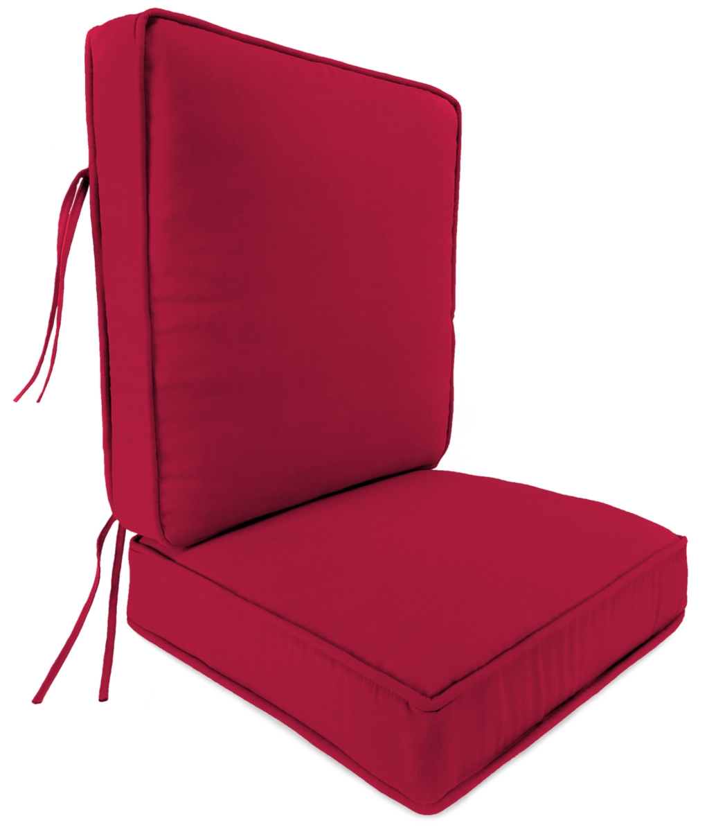 9746pk1-278c Deep Seat Chair Cushion In Pompeii Red - 2 Piece
