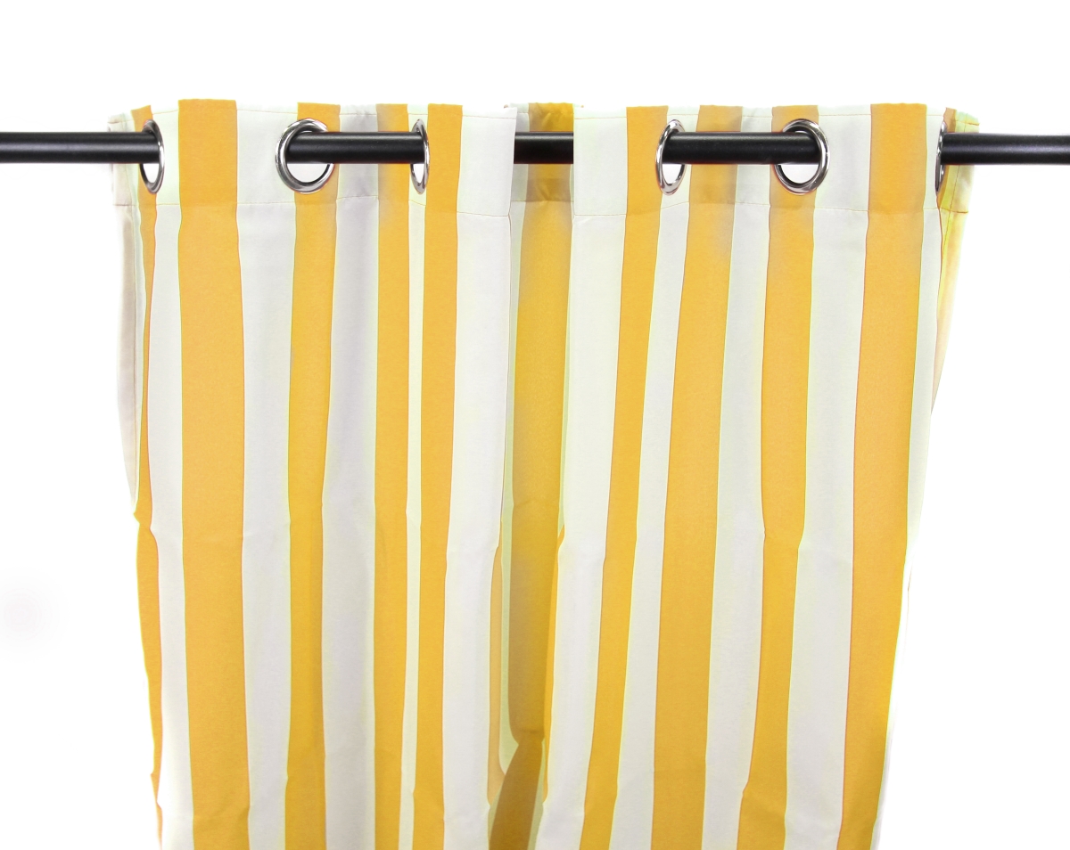 3voc5484-3707q 54 X 84 In. Outdoor Curtain Panel In Canary Stripe
