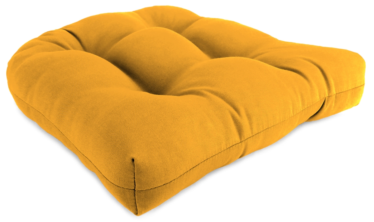 9915pk1-4242e 18 X 18 X 4 In. Outdoor Wicker Chair Cushion In Solid Yellow