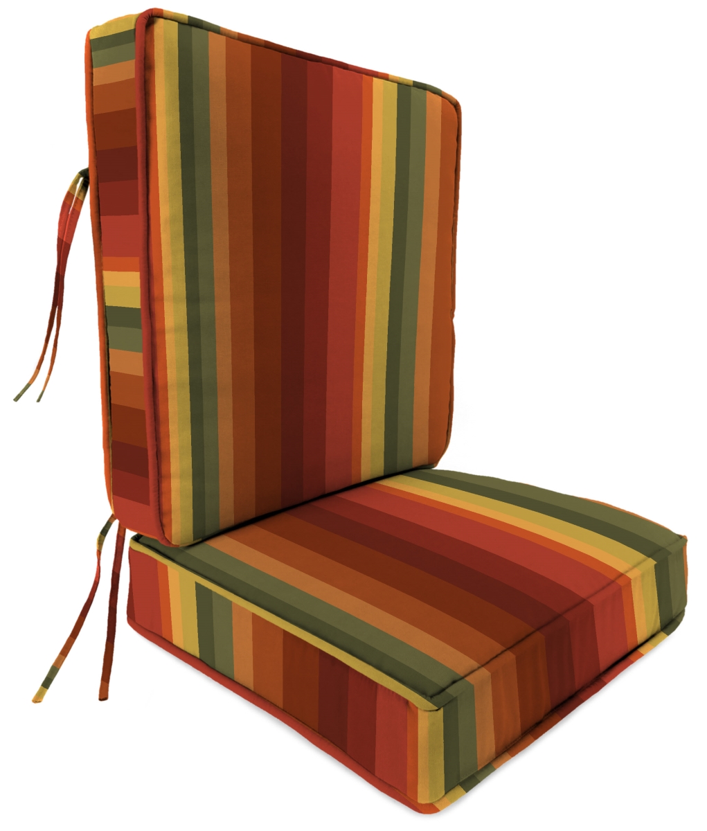 9746pk1-5134d Deep Seat Chair Cushion In Islip Cayenne - 2 Piece