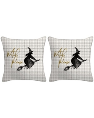 9952pk2-458dpt 16 In. Witch Please Toss Pillows, Set Of 2
