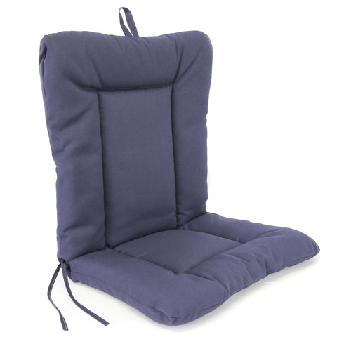 9040pk1-270c Outdoor Euro Style Dining Chair Cushion, Navy - 21 X 38 X 3.5 In.