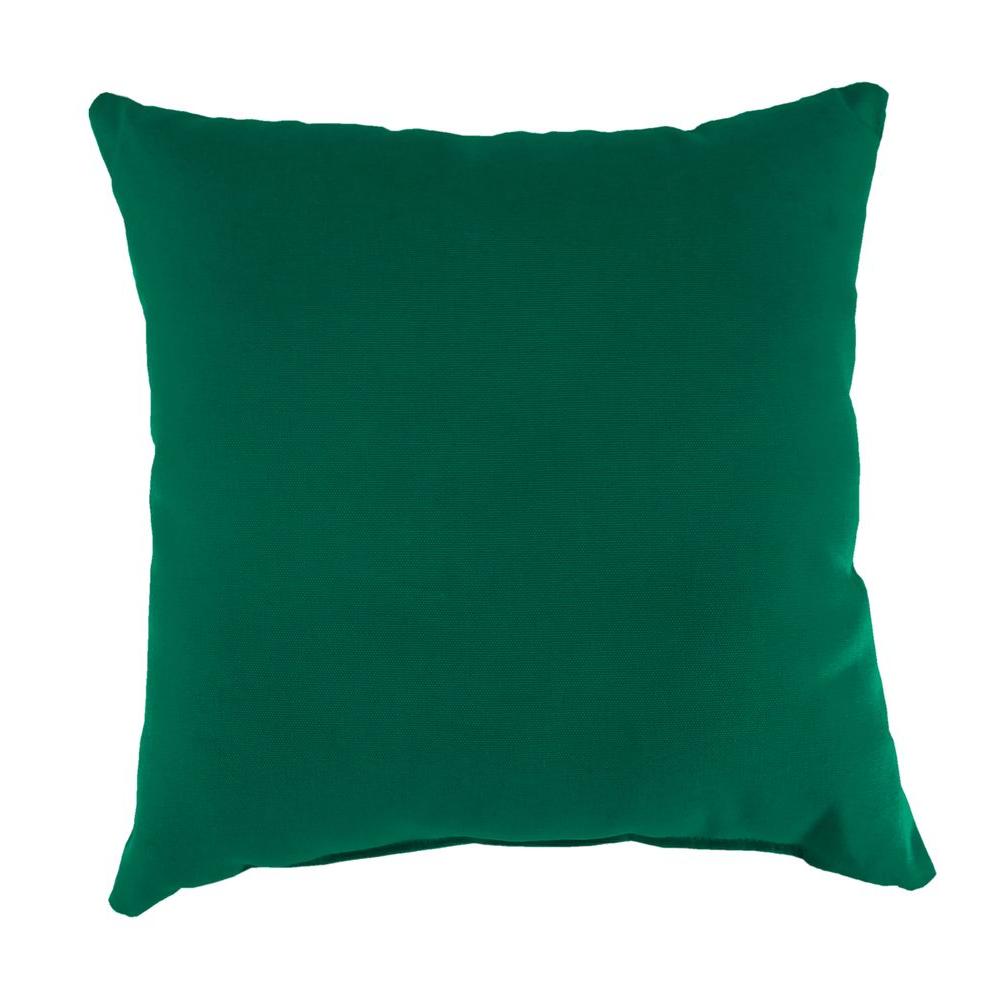 9950pk1-269c 18 In. Square Outdoor Toss Pillow, Forest Green
