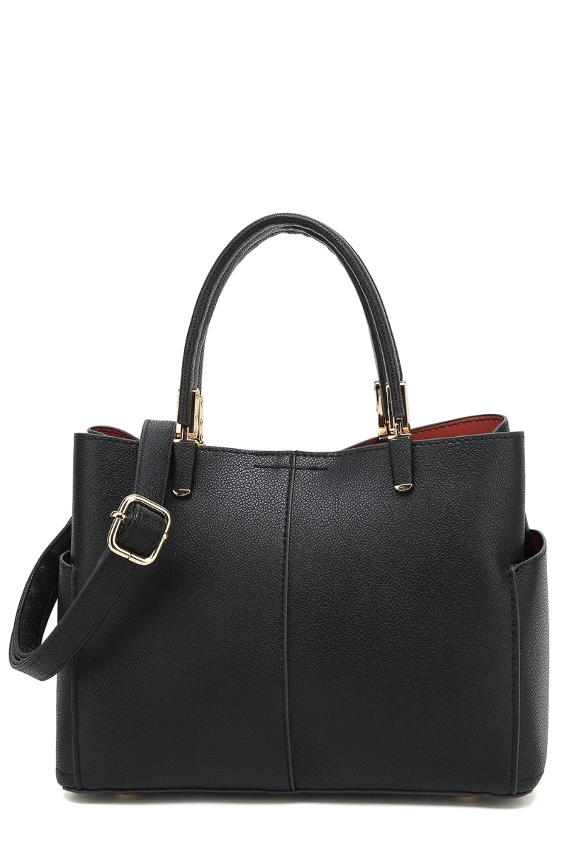 Mkf Collection By Mia K. Mkf-1894bk Carissa Satchel Bag - Black