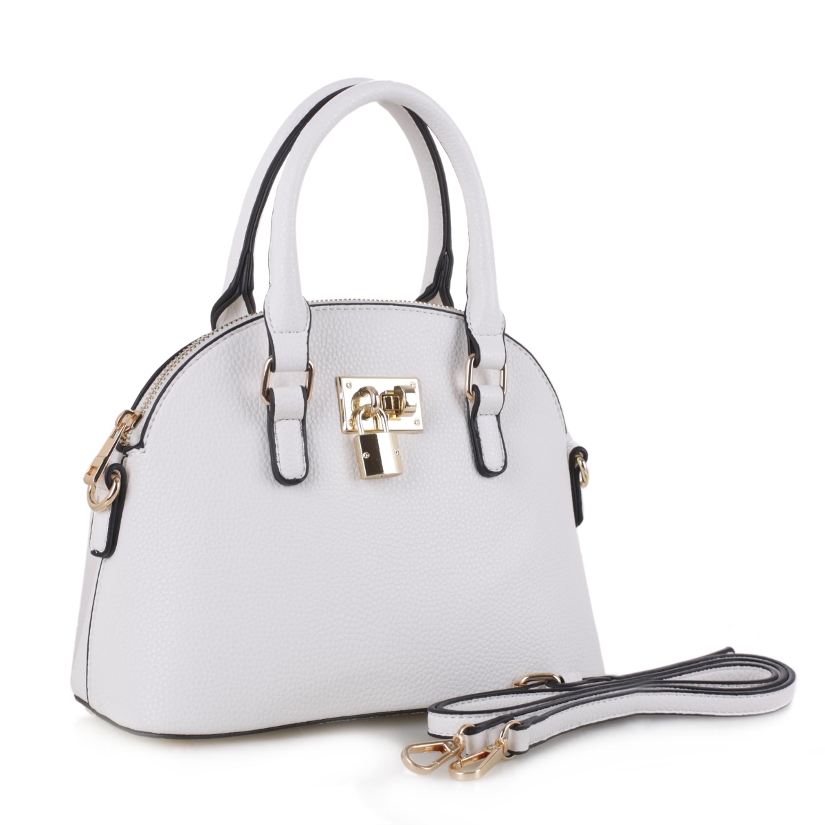 Mkf Collection By Mia K. Mkf-5042wh Mira Small Satchel Bag - White