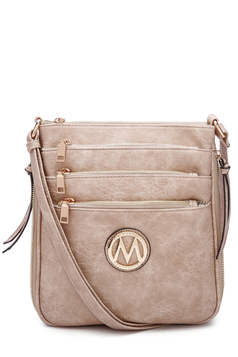 Mkf Collection By Mia K. Mkf-17176tp Salome Expandable Multi-compartment Crossbody Bag - Taupe