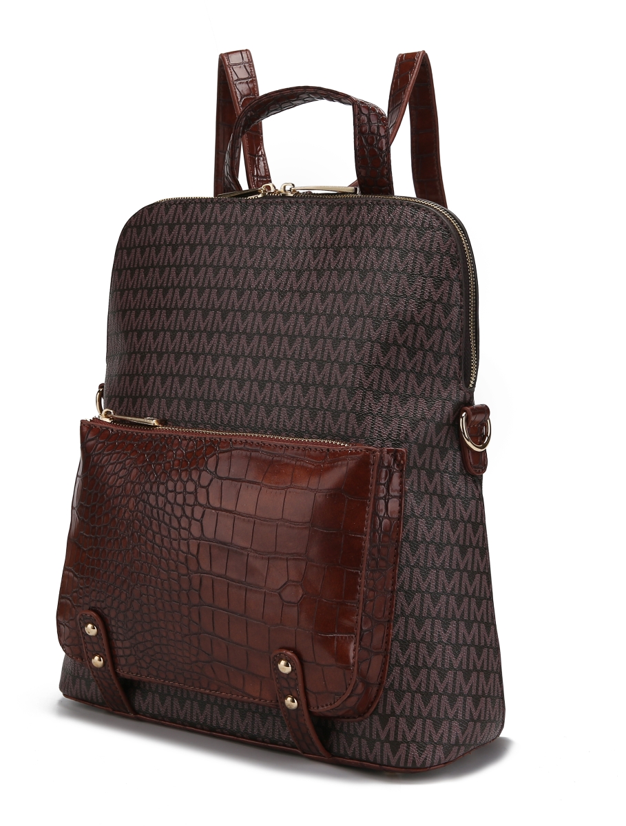 Mkf Collection By Mia K. Mkf-um5502br Mia K. Collection Rede Signature Backpack Brown