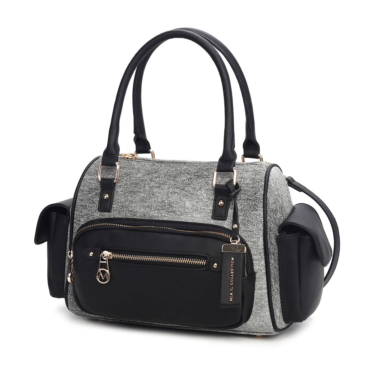 UPC 720167675254 product image for MKF-DNL-L552BK Thalia Denim Vegan Leather Womens Shoulder Bag, Crossbody Bag | upcitemdb.com