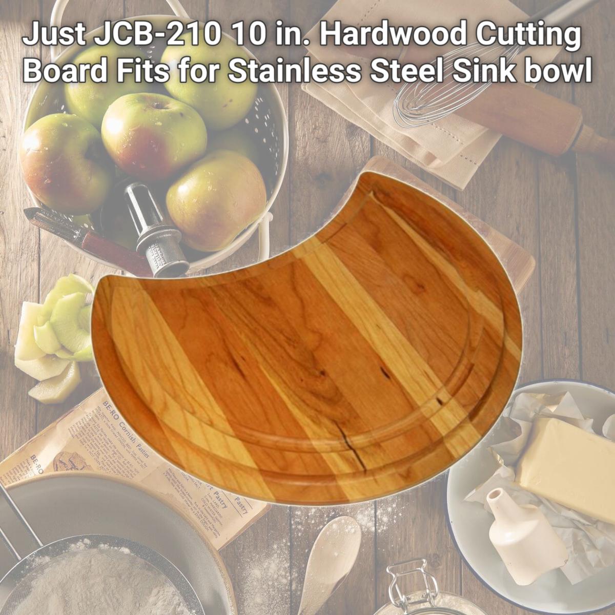 Picture of Just JCB-210 10 in. Hardwood Cutting Board Fits for Stainless Steel Sink bowl