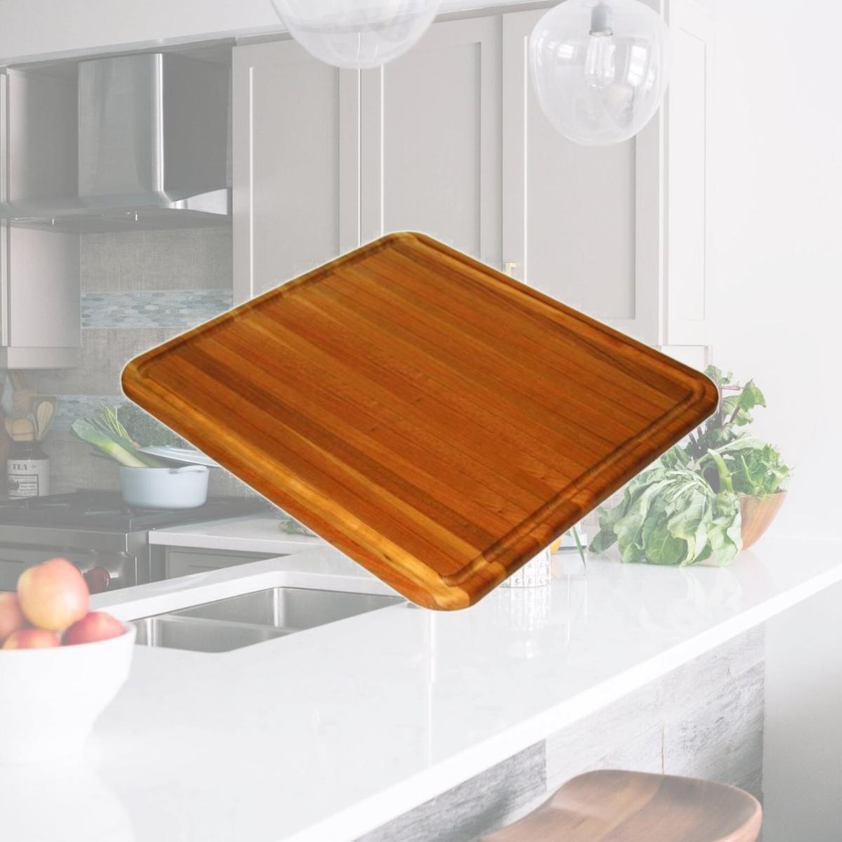 Picture of Just JCB-21717 16 x 16 in. Hardwood Cutting Board Fits for Stainless Steel Sink bowl