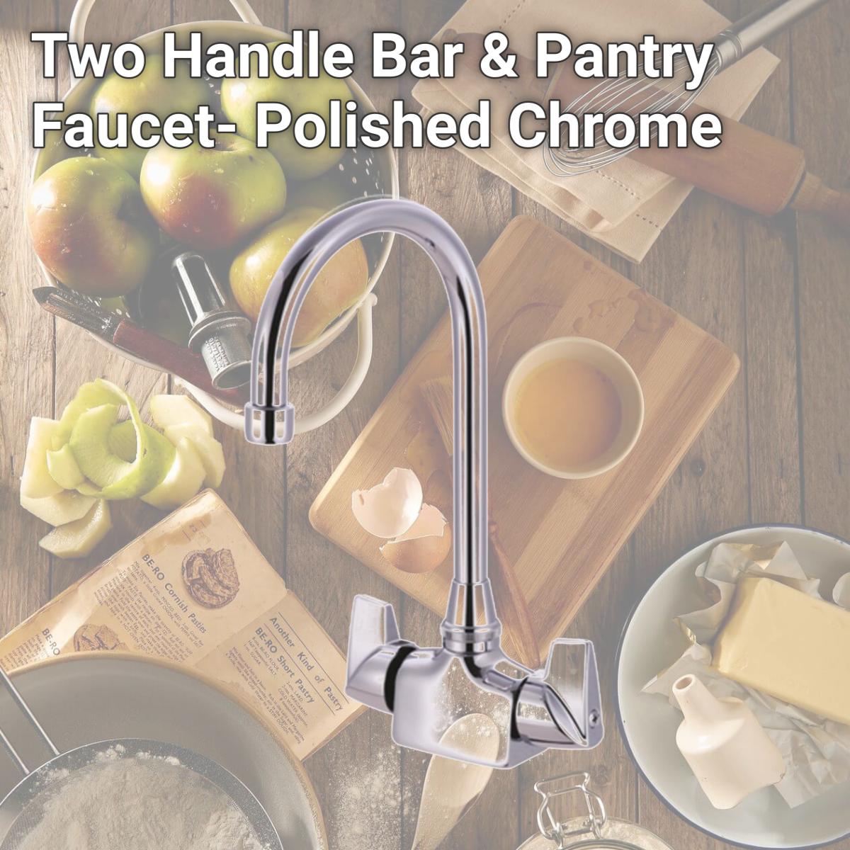 Picture of Just JGN-750 Two Handle Bar & Pantry Faucet- Polished Chrome