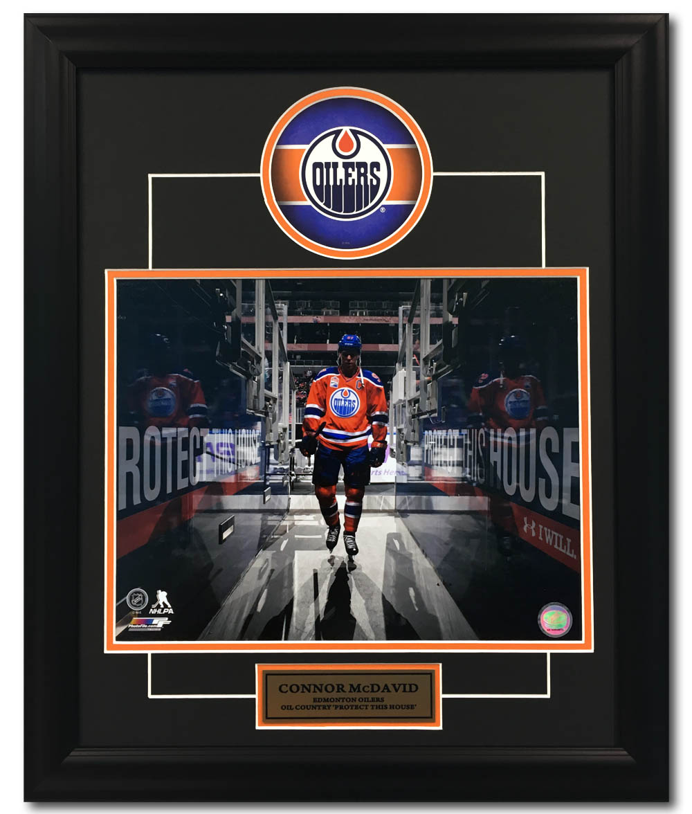 Mcdc12455a 23 X 19 In. Connor Mcdavid Edmonton Oilers Rogers Place Protect This House Frame