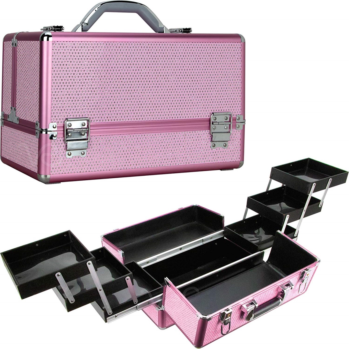 Vp002-43 Pink Krystal Makeup Case