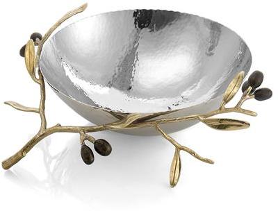 Olive Branch Gold Serving Bowl Medium - 175133
