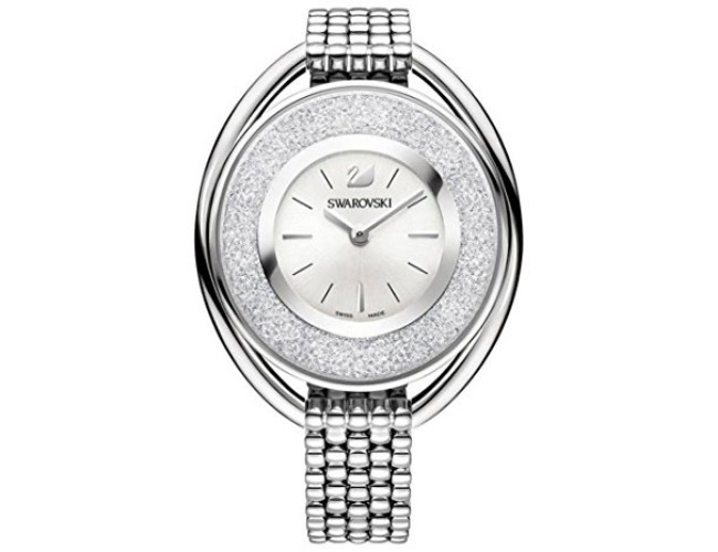 Swarovski Crystalline Oval White Bracelet Ladies Watch